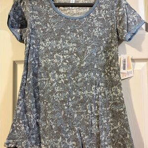 LuLaRoe Classic T in Blue and White Floral
